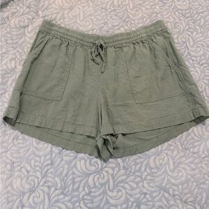 J. Crew Sage Green Women's Linen Shorts